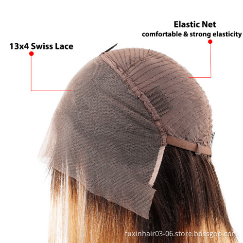 1B 27 30 Blonde Brazilian Straight Lace Front Wig 13x4 Colored Ombre Human Hair Wigs Pre Plucked Remy Brown Lace Front Wig